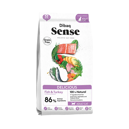 Dibaq Sense Grain Free Delicious - Pienso pescado y pavo para gatos