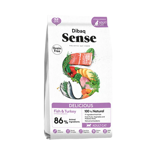 Dibaq Sense Grain Free Delicious - Pienso pescado y pavo para gatos