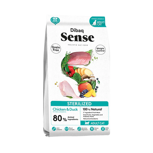 Dibaq Sense Grain Free Sterilized - Pienso pollo y pato para gatos