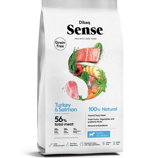 Dibaq Sense Grain Free Salmón y Pavo - cachorros